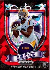 2021 Panini Prizm Draft Picks Collegiate #180 Terrace Marshall Jr. Red Ice
