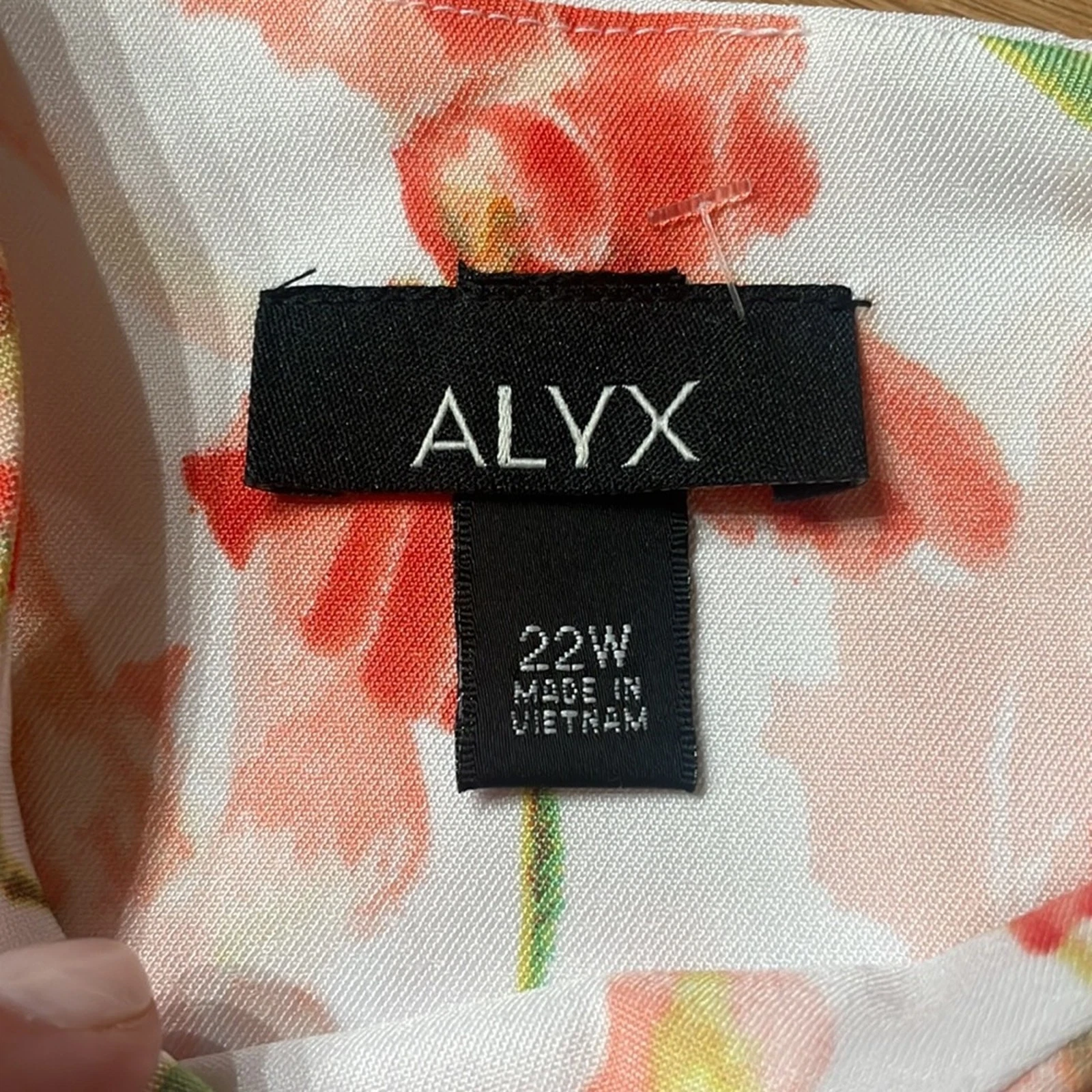 Abito tubino smanicato floreale Alyx taglia 22W nuovo con etichette