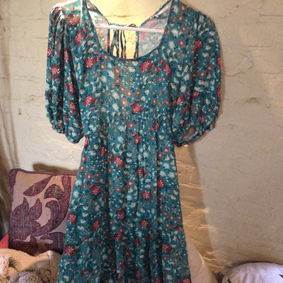 NEW! Band of the Free Gypsy Floral Teal Dress