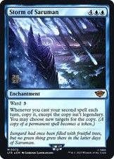Light Play x 1 Storm of Saruman - Foil - Prerelease Promo The Lord of the Rings: