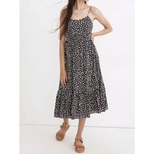 Madewell Cami Smock Waist Tiered Floral Midi Dress NWT