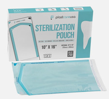 PlastCare USA 10" x 16" Self Seal Sterilization Pouches - Box of 200 (PG-1016)