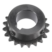 20 Teeth Sprocket 1/4" Pitch, 20mm Bore Carbon Steel, Keyway with Set Screws