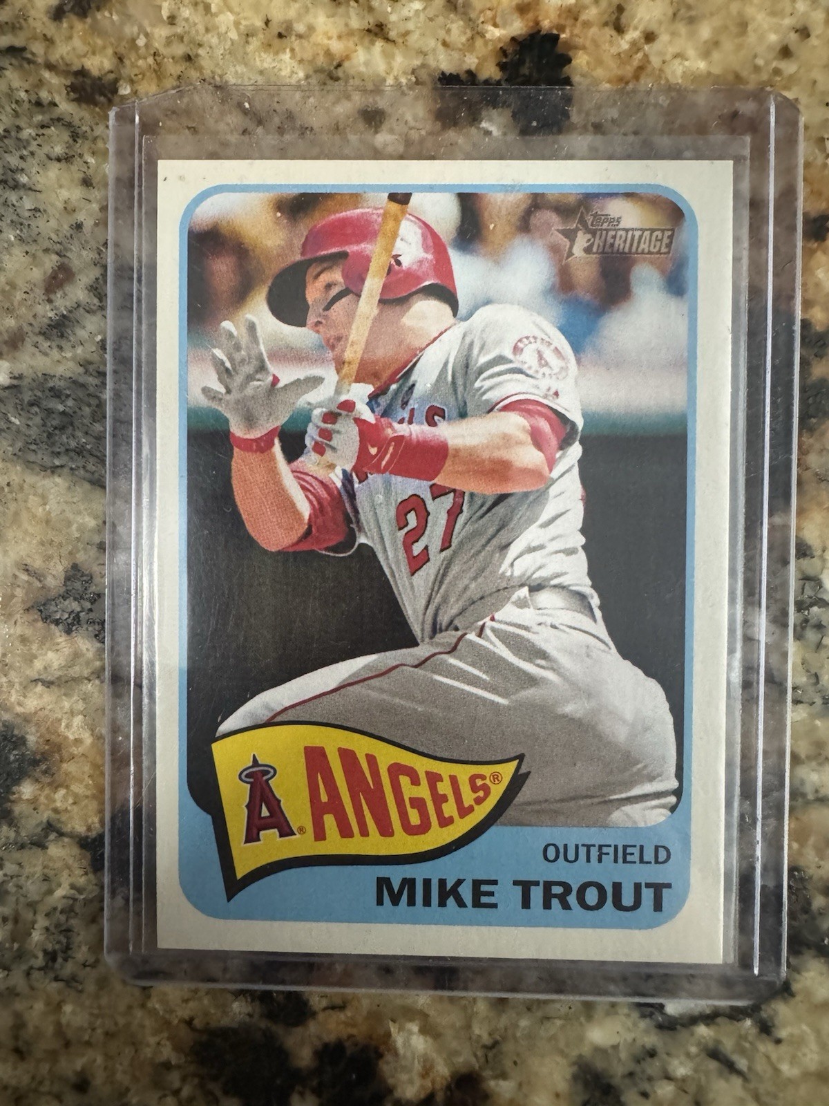 2014 Topps Heritage Action Variation SP Action Variation Mike Trout #250