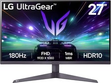 LG 27" Gaming Monitor  UltraGear FHD HDMI Display port 180Hz 1ms FreeSync - Used