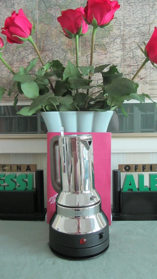 Alessi, RS07, elektrischer Espressokocher mit zweiten Aufsatz von Richard Sapper - Bild 3 von 4