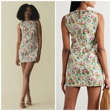 DÔEN Adele Floral-print Cotton-poplin Mini Dress - Multi size 12