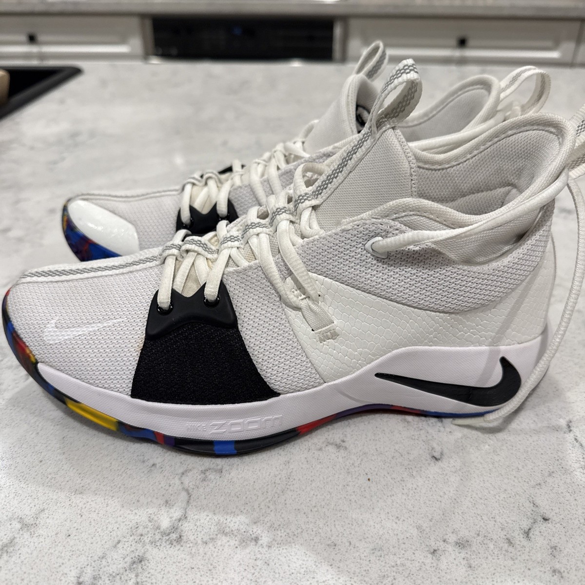 Nike Paul George PG 2 NCAA Tournament White and Black Athletic