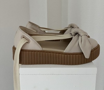 PUMA Fenty by Rihanna Bow Creeper Sandal Leder Damen Gr.38 Beige Neu