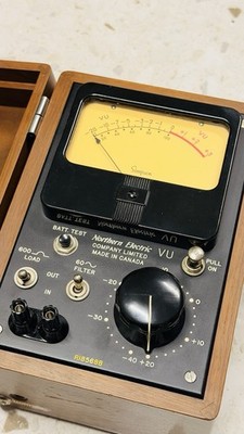Northern Electric VU Meter R18568B 600ohm input w/ Daven step attenuator Western