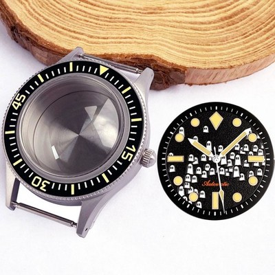 40mm Double dome Sapphire Dive Watch Case For Fifty Fathoms NH35 NH36 watch part