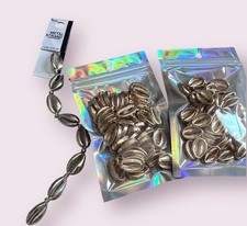 7 Silver Strand 100 pc Gold Loose Cowrie Shell Beads for Crafting Jewelry