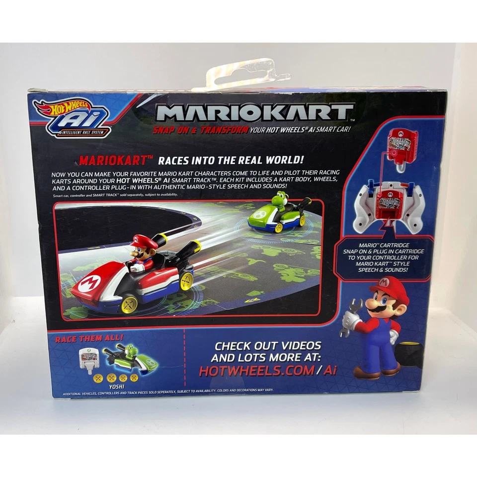 Hot Wheels AI Intelligent Race System MarioKart Mario Smart Car & Cartridge - Image 2 of 4