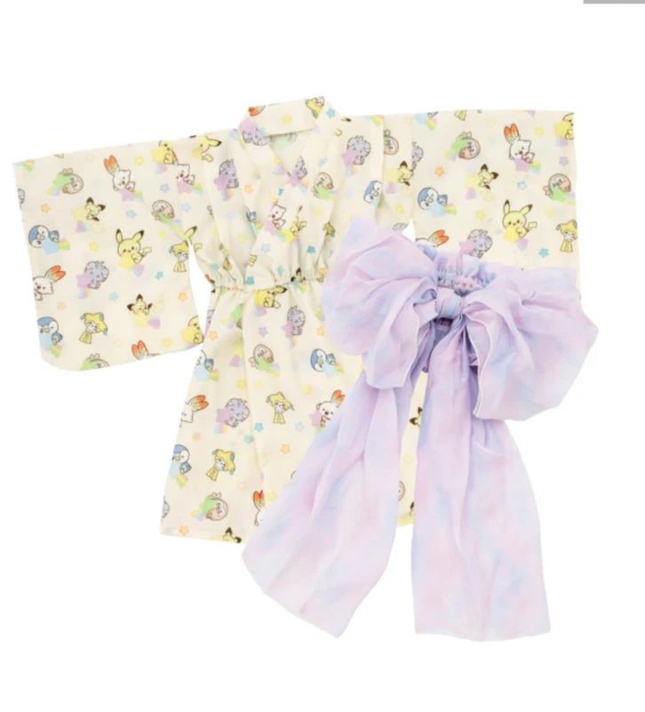 Набор Pokemon Yukata 80-90 см От 6 месяцев Япония Эксклюзив - Покемон Мирное Место - Изображение 2 из 4