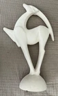 Vintage Royal Haeger Antelope Gazelle Statue Ceramic MCM TEXTURED WHITE 21”