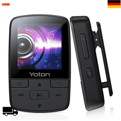 Yoton MP3-Player Bluetooth 5.2 HiFi FM Radio Sprachaufnahme Lautstärkereg