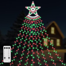 350 LED Christmas Decorations Star String Lights Waterproof Waterfall StarLig...