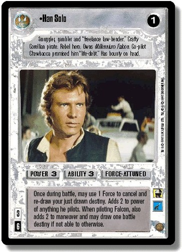Han Solo Moderately Played SWCCG: Premiere SW
