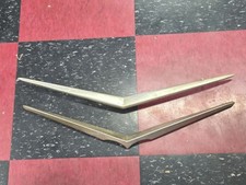 Pair Factory Original 1957 Chevy Gold V Hood Trunk Emblems Chevrolet Bel-air