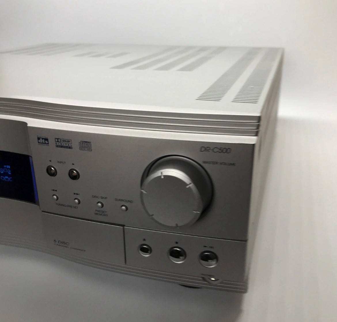 Onkyo 5 Disc Carousel DVD Changer Receiver DR-C500 Silver No