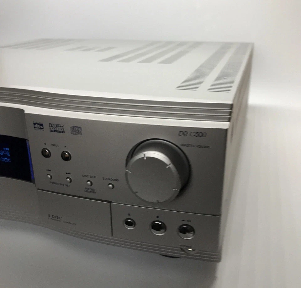 Onkyo 5 Disc Carousel DVD Changer Receiver DR-C500 Silver No Remote - Image 3 of 4