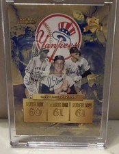 2022 Yankees Lightning Legends Gold Limited Edition Ruth, Maris & Judge