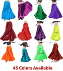 Women Satin 9 Yard Full Circle Skirt Belly Dance Jupe Tribal Oriental Flamenco