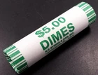 2010 DIME ROLL - Uncirculated "P" ROOSEVELT - Not Satin Finish  💥💥💥💥💥💥💥💥