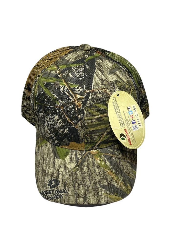 NWT~ MEN'S MOSSY OAK, CAMOUFLAGE BASEBALL STYLE ADJUSTABLE
