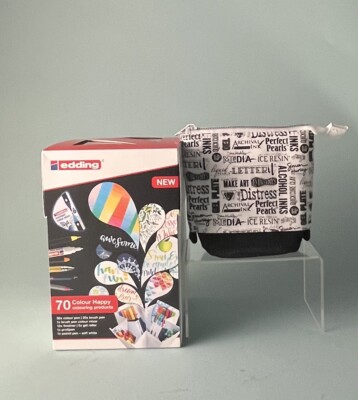 Edding Color Happy Big Box - set of 70 - Tim Holtz Pencil Case -New
