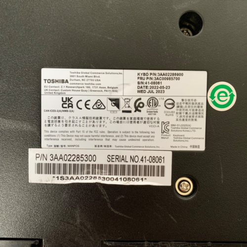Toshiba 3AC00985700 MANPOS Keyboard POS w 2 Keys Credit Card Swiper Wires WORKS - Picture 14 of 18