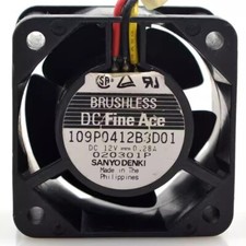Sanyo 109P0412B3D01 4028 12V 0.28A 4cm 3-Wire Silent Dual Ball Cooling Fan