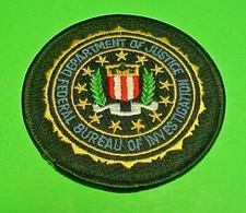 DEPARTMENT OF JUSTICE  DOJ  ( BLACK BORDER )  POLICE PATCH  FREE SHIPPING!!