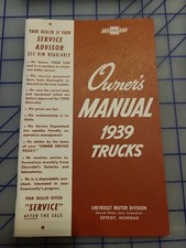 1939 Chevrolet Truck Owners Manual