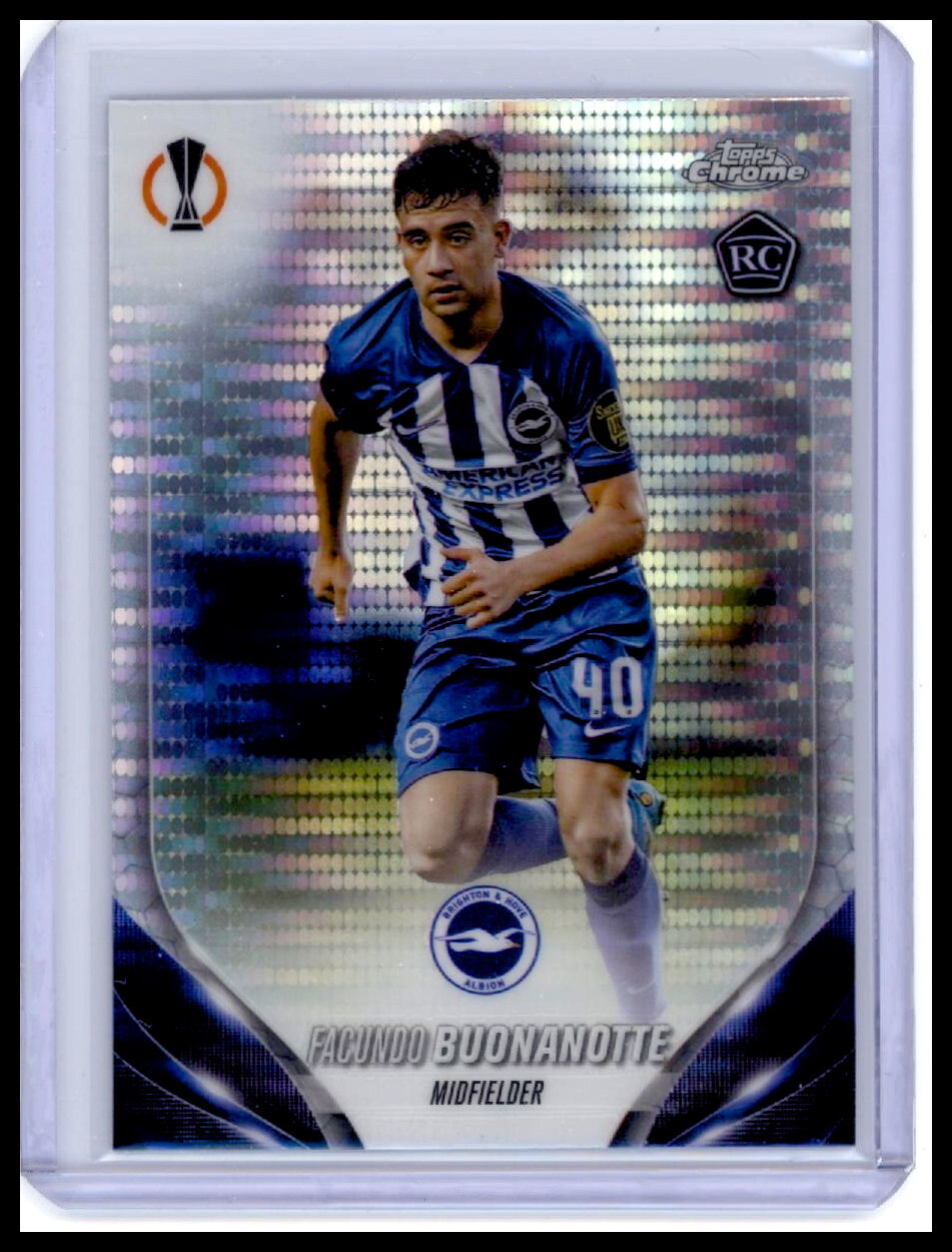 2023-24 Topps Chrome UEFA UCL #136 Facundo Buonanotte Pulsar Refractor RC