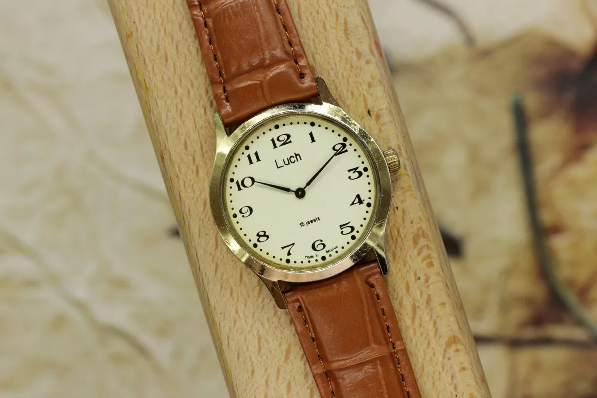 Montre bracelet vintage unisexe bi lorussie Luch montres bracelets verre min ral