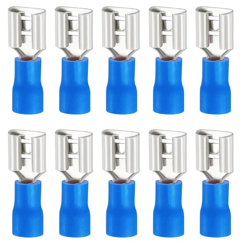 50/200pcs Insulated Spade Electrical Wire Connectors Crimp Terminals Male/Female - Picture 25 of 32