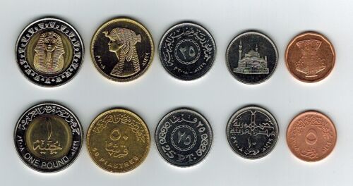 Egypt 5 Coins Uncirculated All Year 2008 - 第 1/1 張圖片