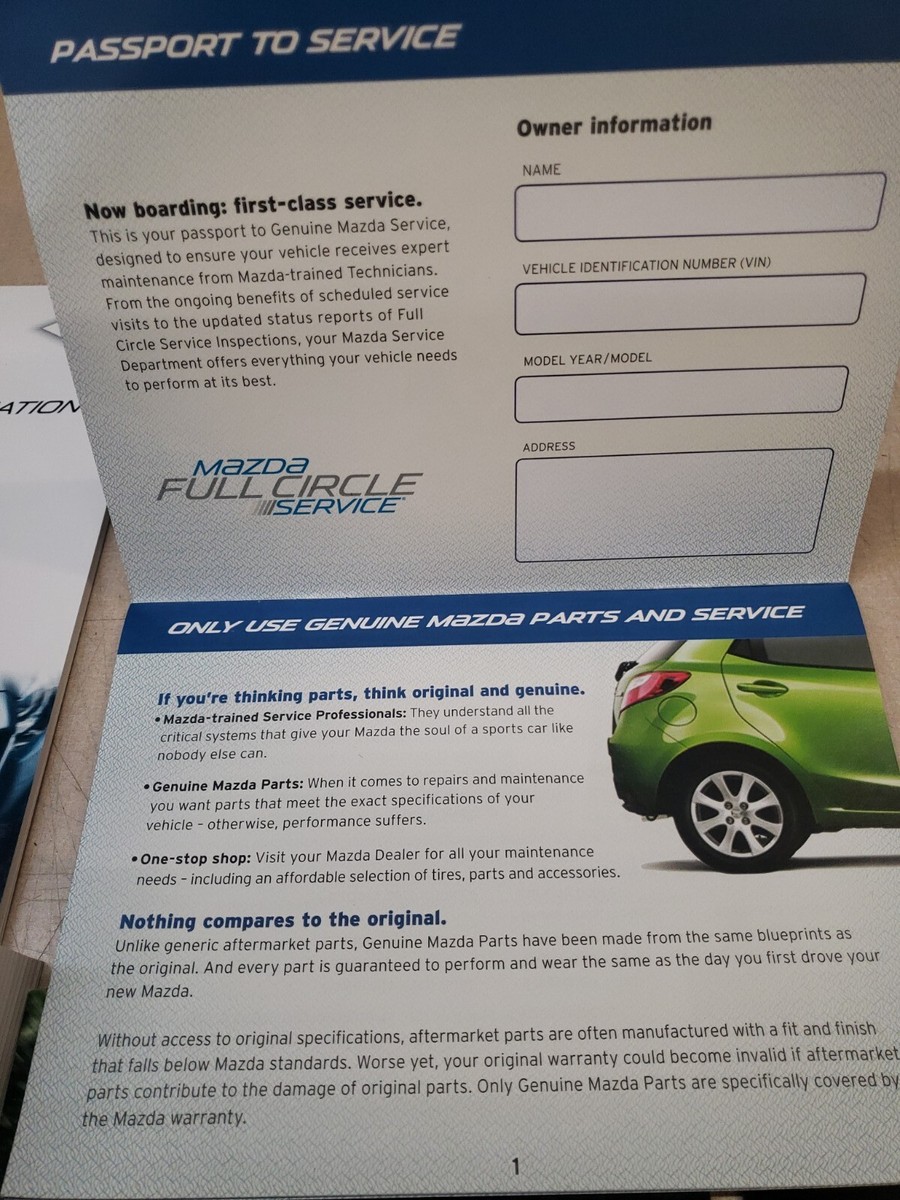 2014 Mazda 3 Owner's Manual | Paper