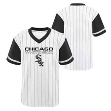 MLB Chicago White Sox Boys' White Pinstripe Pullover Jersey - L 12/14