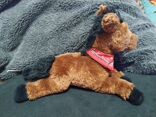 Animal Alley By Gund Brown Horse Plush Horse Stuffed Animal With Red Scarf 9"