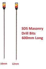 600mm SDS Masonry Drill Bits TCT Tipped SDS+ Rotary Percussion Drills 10mm-12mm