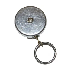 Vintage Lummis KEY-BAK Chain Key Ring Pasadena CA Chrome Self Retractable