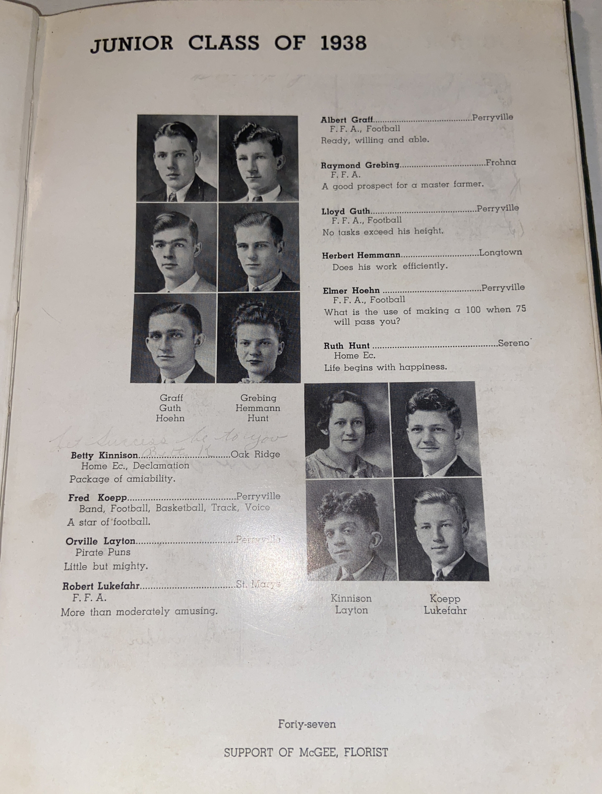 1938 Perryville Missouri High School Yearbook, Tuba eBay