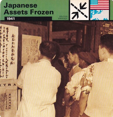 JAPANISCHE VERMÖGENSWERTE EINGEFROREN ~ 1941 ~ AMERIKA VERSUCHT, JAPANISCHE AGGRESSION EINZUDÄMMEN