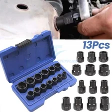 13X Impact Bolt Extractor Set Nut Remover Set Stripped Extraction Socket Tool