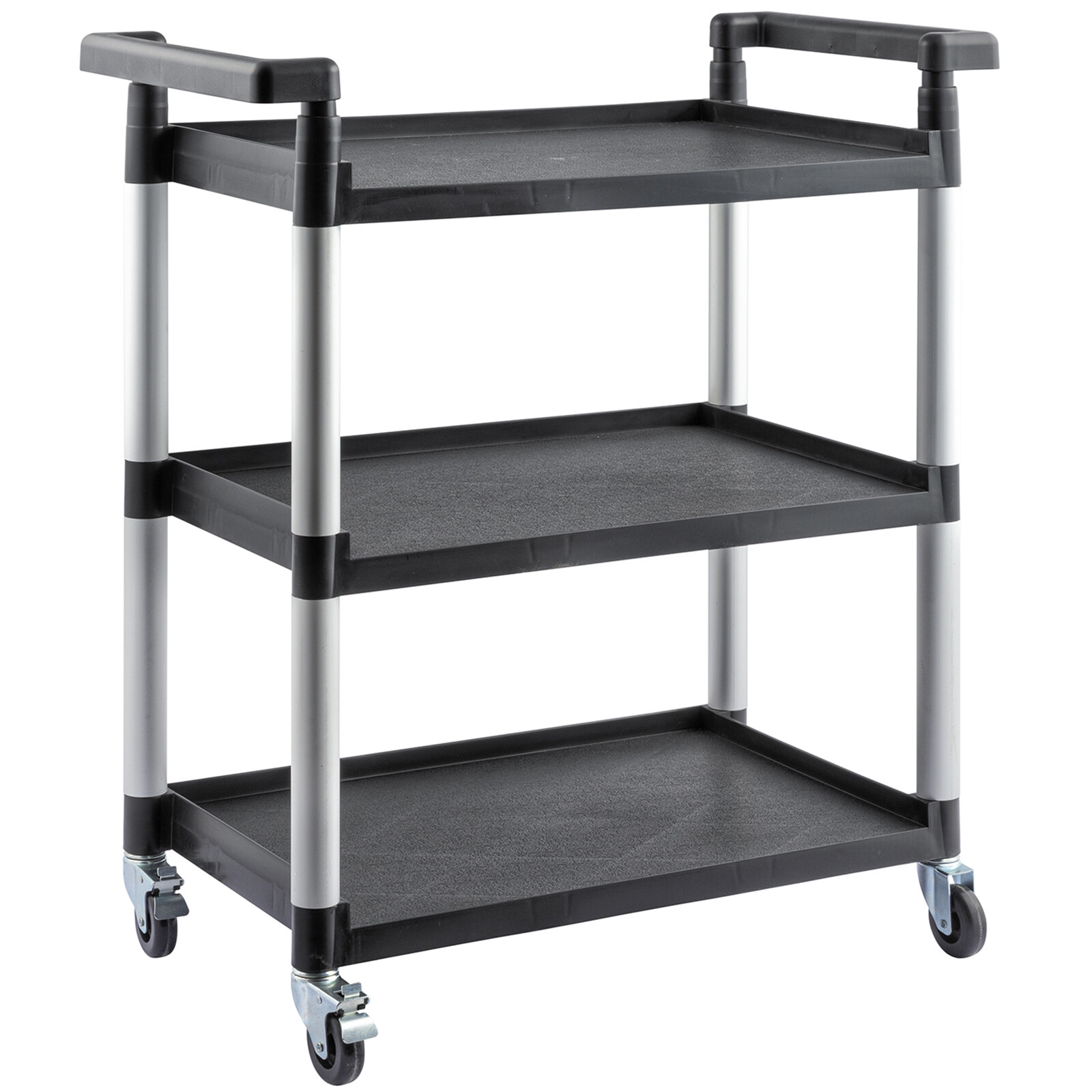 Multipurpose Storage Shelf Trolley Tool 3 Shelves Workshop Wheels Garage Plastic