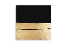 Quadro dipinto a mano su tela intelaiato Gold series81 colore oro astratto 60x60