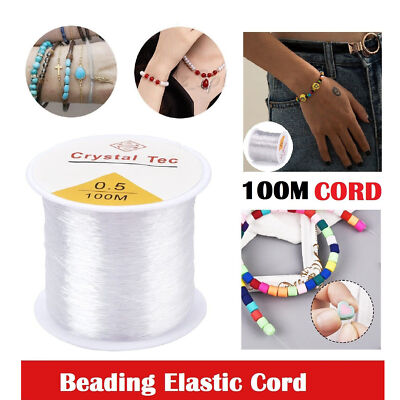 Stretch Elastic Cord String Bead Beading Jewellery Bracelet Clear