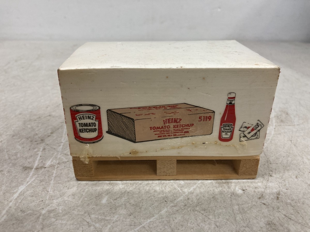 HEINZ TOMATO KETCHUP 5119 WOOD PALLET REPLICA RARE, AD DIMENSIONS